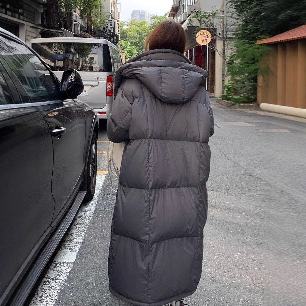 2025 nuevo ligero a prueba de viento caliente de cuello con capuzas chaqueta larga nueva ropa de algodón de invierno gruesa para mujeres