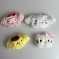 Мультяшная голова животного мех кролика кукла Мелодия хлопковая игрушка брошь Детская обувь и носки аксессуары сумка кулон оптом