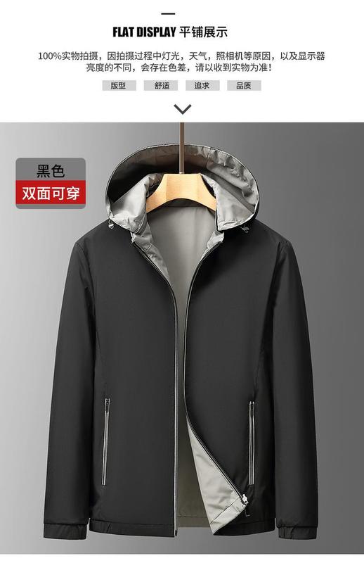 啄木鸟2025新款男士一衣四穿内外同料帽子可脱休闲户外行政夹克男|undefined
