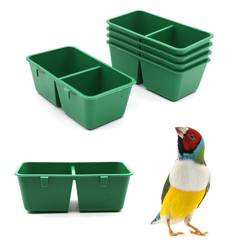 Bird food box, bird cage, rabbit cage, bird trough, bird food tank, bird supplies, bird utensils, wire cage, universal one-piece food box