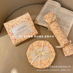 送贴纸高颜值温柔浪漫碎花雪梨纸节日礼品花束装饰中古礼物包装纸