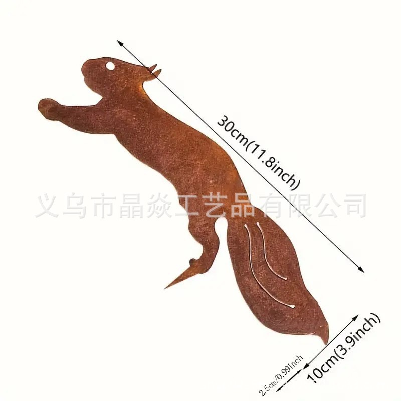 跨境爆款锈色金属插件创意壁饰花园装饰地插复古做旧铁艺剪影壁画|undefined