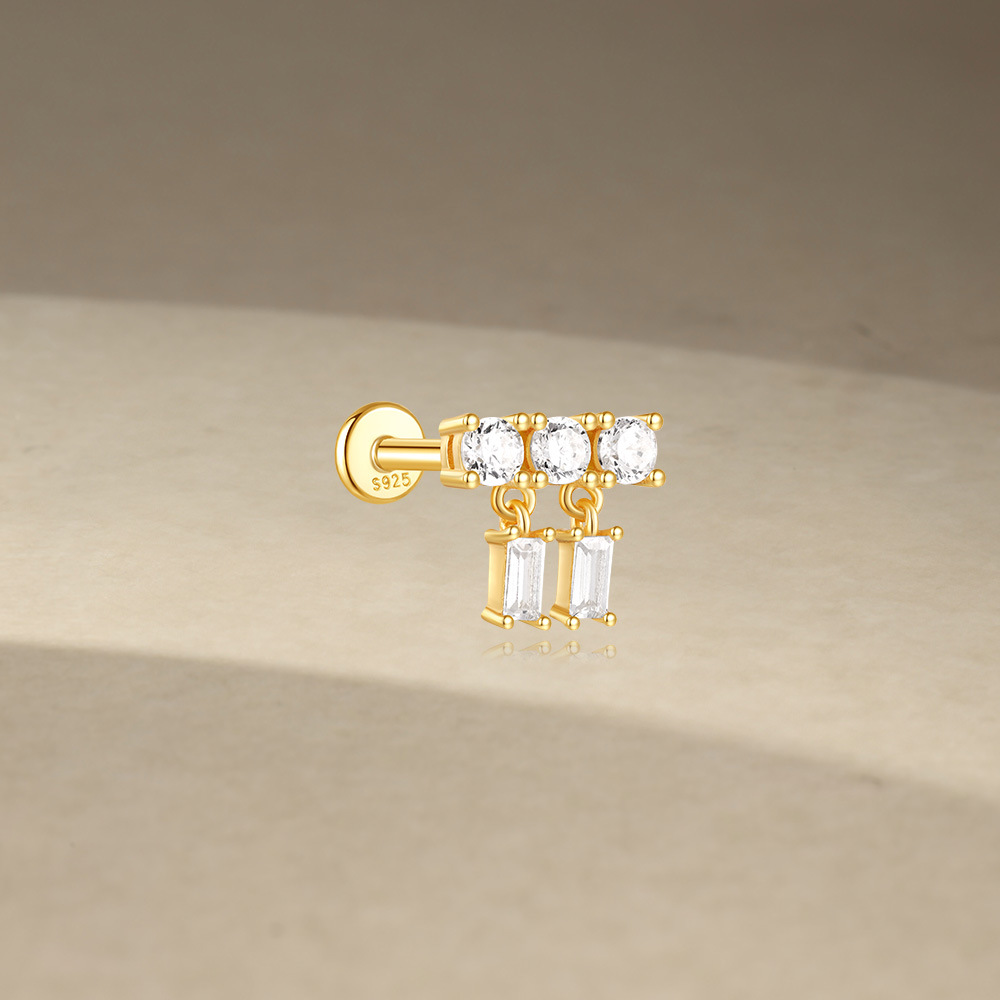 2g Weight Zircon Inlay Material Ear Studs Classification Ear Cartilage Rings & Studs Piercing Type 1 Piece Quantity Daily Occasion 925 Sterling Silver Material Geometric Pattern All Seasons Season Unisex Gender Simple Style Style 1 Piece Ear Cartilage Rings & Studs Simple Style Geometric 925 Sterling Silver Zircon Ear Cartilage Rings & Studs 23