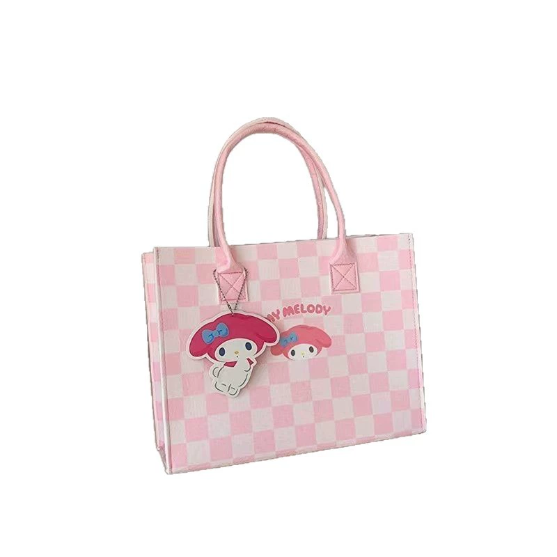 Новая подарочная сумка Sanrio, войлочная сумка Kulomi, большая вместимость, студенческая дорожная сумка, сувенирная войлочная сумка