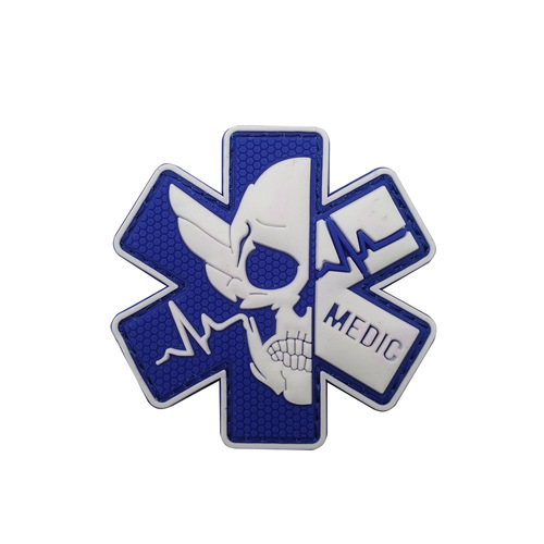 MEDIC skull medical armband morale badge Velcro rescue badge PVC medal waterproof no-wash