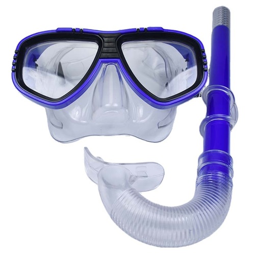 Scuba diving mask and snorkel set, floating diving accessories, large-frame swimming goggles for adults and children, diving mask