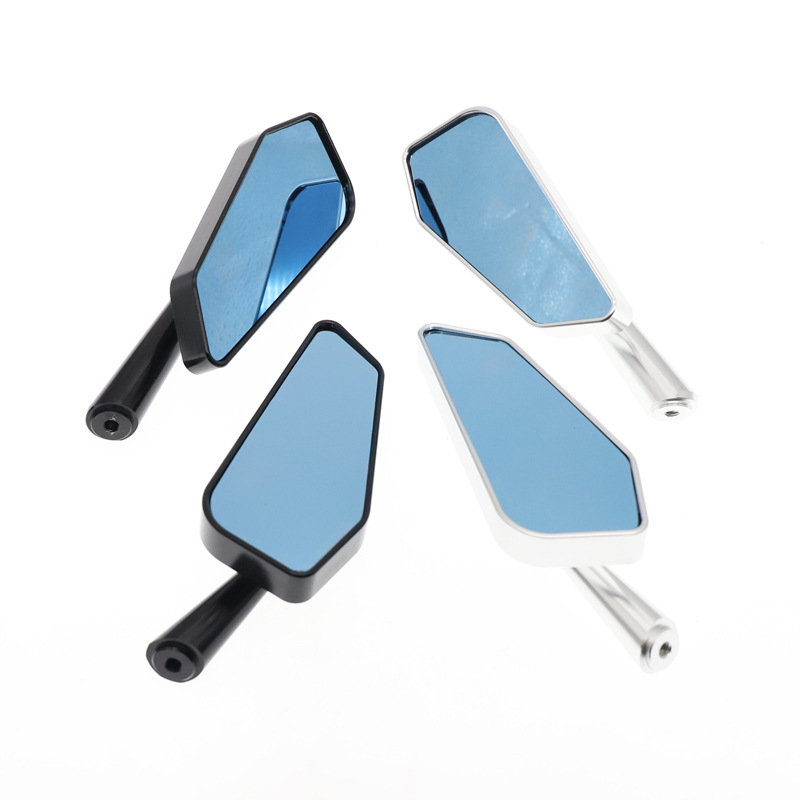 CNC small diamond long and short rod motorcycle rearview mirror modified universal rearview mirror retro handle mirror Rizoma
