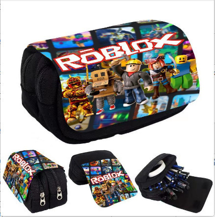 3D 新しい Roblox ROBLOX 二層鉛筆バッグ筆箱小中学生文具箱|undefined