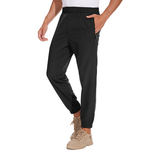 Men's Outdoor Jogger Pants, Tapered Cropped Pants, Fitness Training Running Pants, Quick-Dry