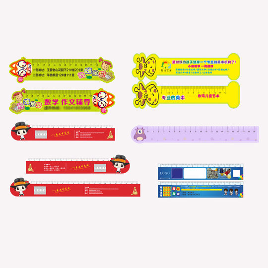 PVC advertising ruler custom Halloween Christmas training publicity enrollment students cartoon stationery ruler formulation