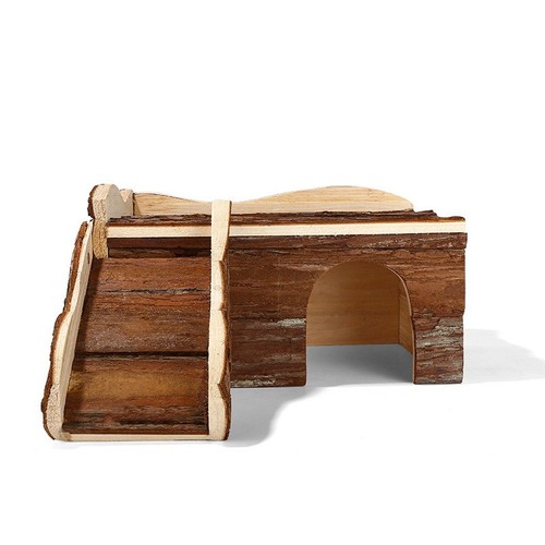 Cross-border hamster wooden house, golden bear cage, hedgehog rabbit, chinchilla, guinea pig special luxury summer villa bark nest