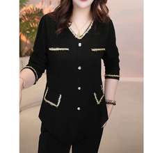 法式小香风黑色衬衫女款2025新款爆款秋季长袖衬衣高级感气质上衣