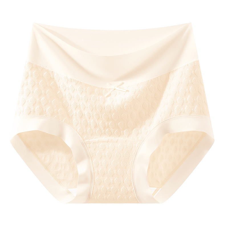 Algodón de cintura alta entrepierna de algodón largo entrepierna antibacteriano calzoncillos de entrepierna delgada para niñas color de contraste cintura alta transpirable abdomen pantalones cortos cabeza