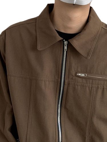 Water-wash Retro Jacket Spring and Autumn Season Vintage Outerwear Men High Street Retro Black Casual Top National Trend