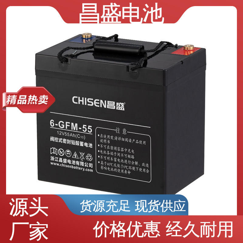 昌盛 6-GFMJ-55 eps电源 蓄电池 通讯系统 内阻小