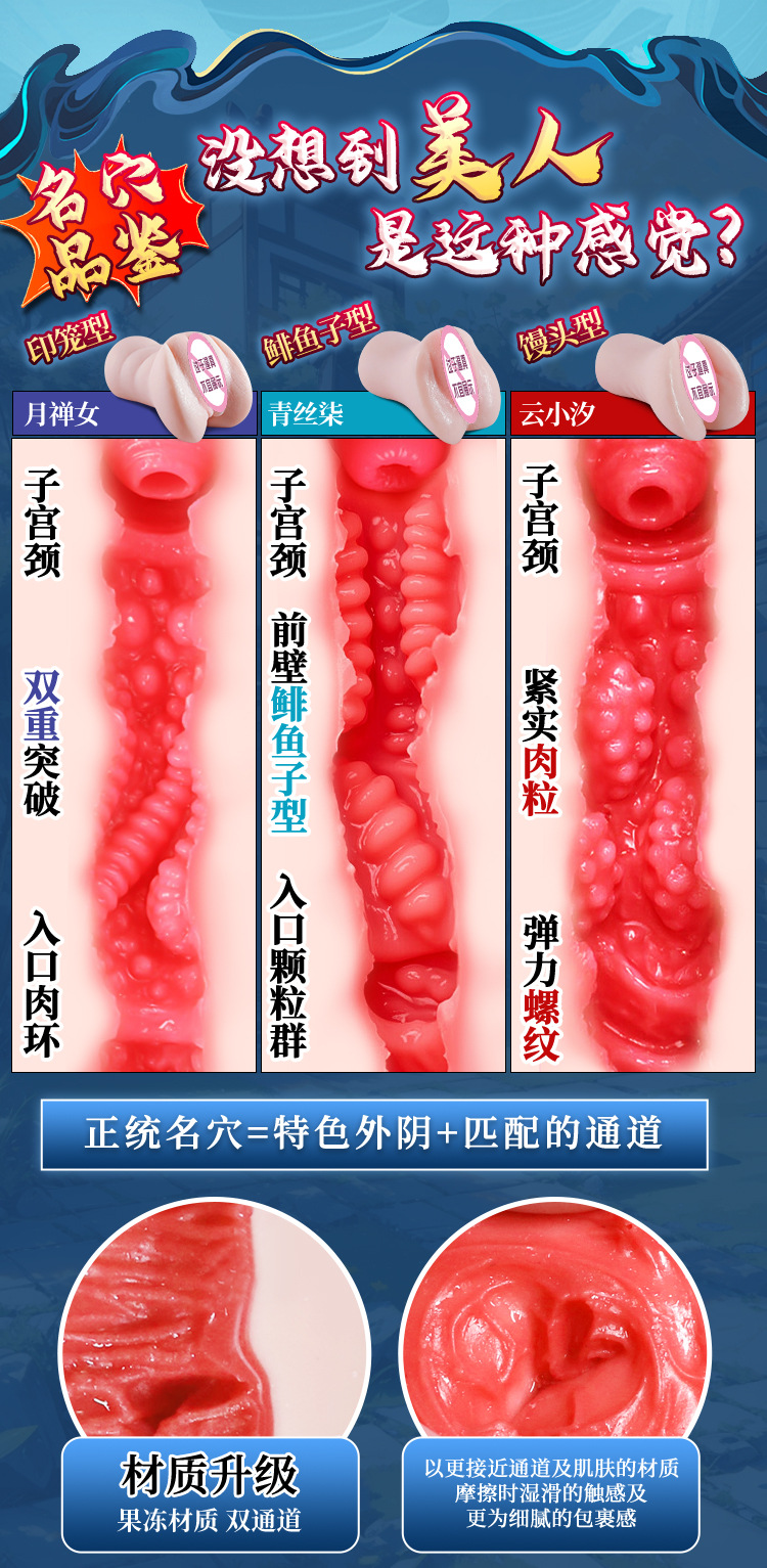 Jiuai Linglong Three Sisters Anime Masturbator TPE Manual Inverted Mold Cup — detail image 3