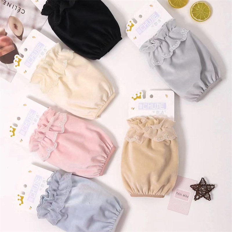 Franela impermeable bordada cocina del bebé de los hombres de las mujeres largo oversleeve mangas de la mano de los niños al por mayor estudiante Otoño e Invierno