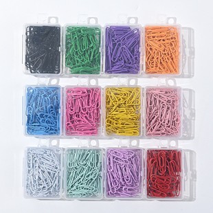 28mm Paper Clips Colorfulful 50 Pieces Anti-Rust Boxed Creative Bookmarks Cross-Border Amazon Best-Selling Stationery Paper Clips