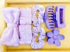 Purple headband, bracelet, hairgrip, set, 8 pieces