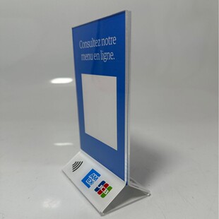 Acrylic Table Card Price Tag Desktop Display Card Product Qr Code Price Menu Hot Bending Conference Card