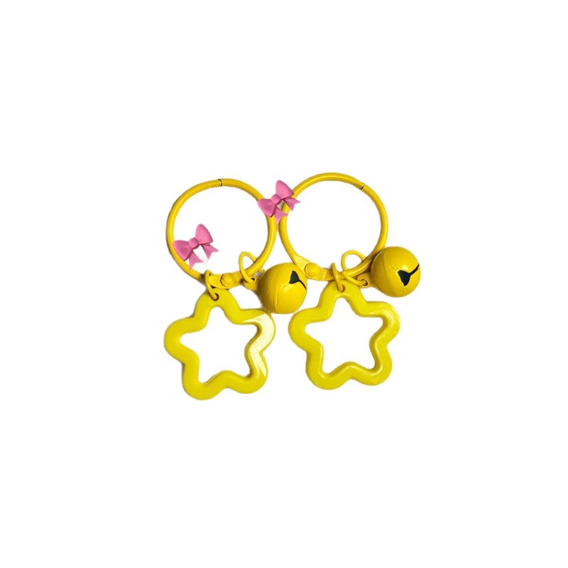 カラフルな五芒星アクリルキーホルダーペンダントキャンディーカラーのヘッドフォンカバーペンダント小さな新鮮なカップルバッグ装飾|undefined