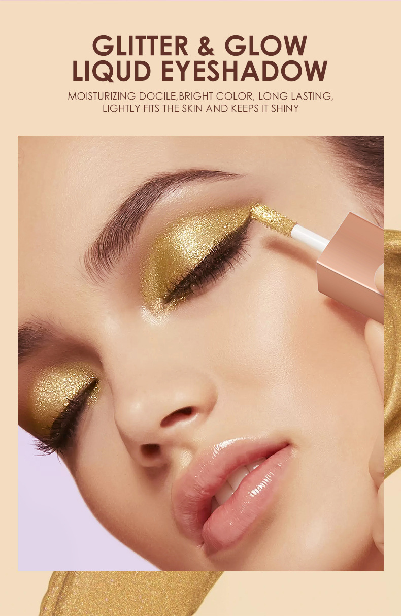 Langmanni 8-Bottle Eyeshadow Liquid Set: High-gloss Multi-Color Pearlescent Glitter Liquid Colored Eyeshadow Application Scenario