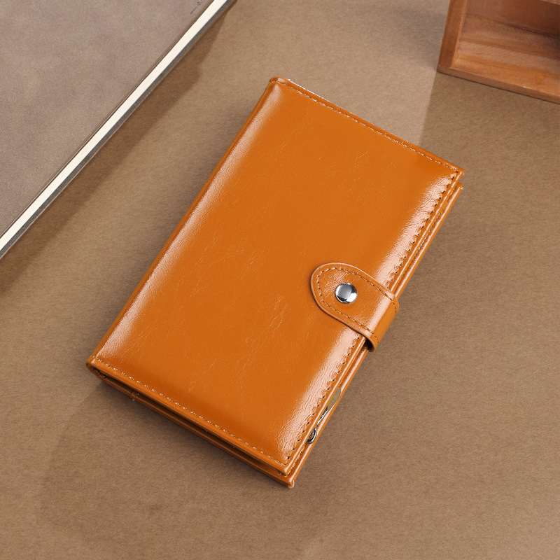 Cartera de pasaporte de cuero de cera de aceite retro Cartera de identificación multifuncional Caja de tarjeta de almacenamiento de múltiples tarjetas Carpeta de pasaporte en el extranjero RFID