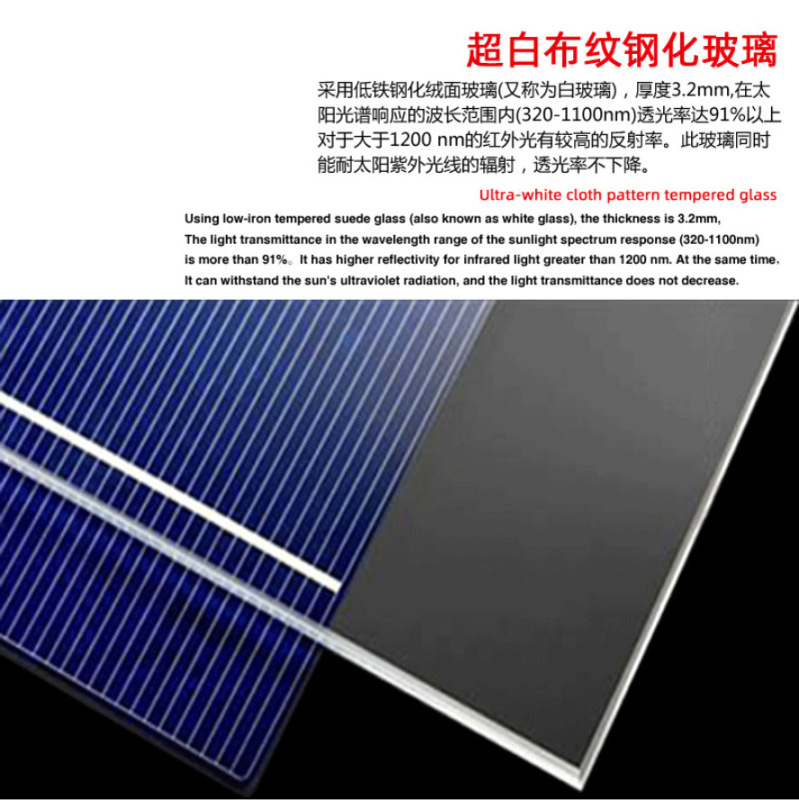 40W多結晶太陽光パネル投光照明監視専用フルパワー発電弱光天井街路灯太陽光発電モジュール|undefined