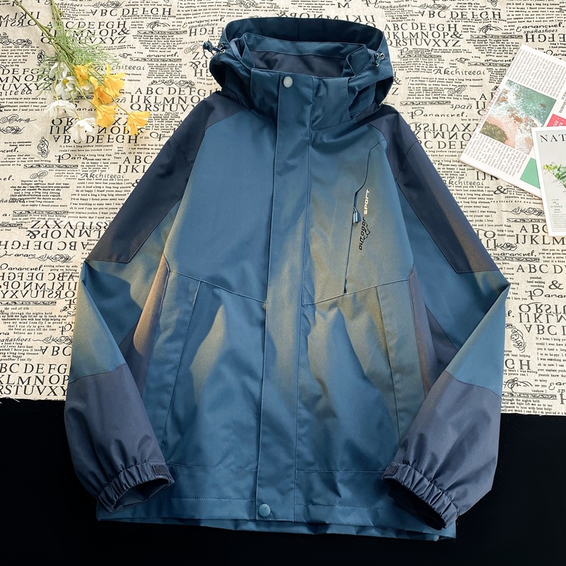 Primavera y otoño nueva ropa de asalto coreana de una sola capa mujer delgada al aire libre a prueba de viento a prueba de lluvia pareja abrigo casual ropa de montaña