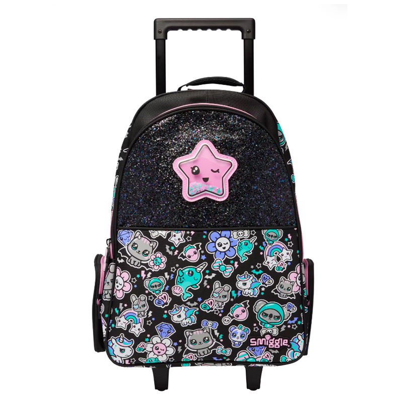 Mochila de tirón australiana de dibujos animados de gran capacidad, mochila de hombro para estudiantes de primaria y secundaria