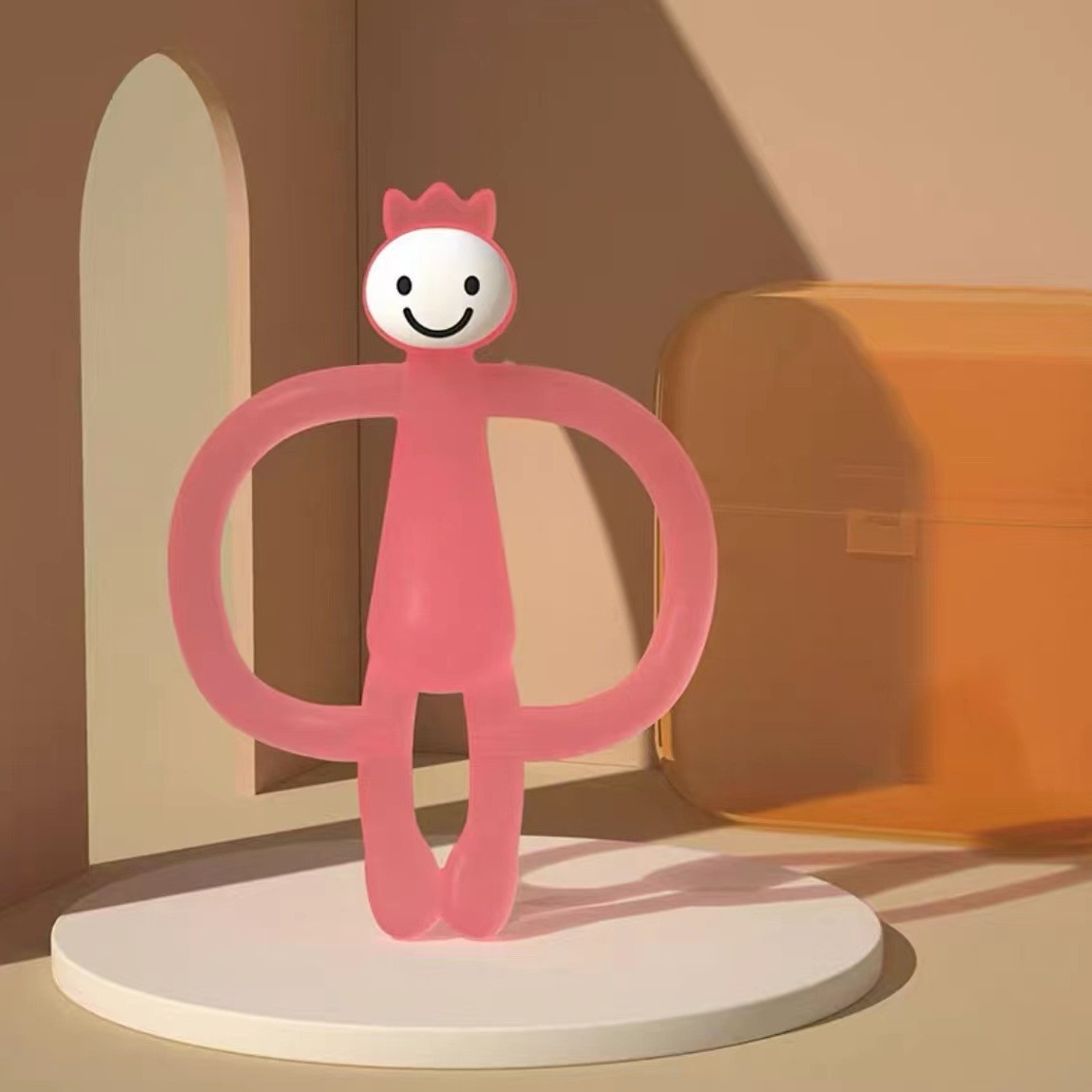 Wq-5 monkey teether [bag pink]