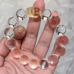 正宗招财转运牛鼻孔白水晶手链女高级感轻奢小众貔貅高颜值手串