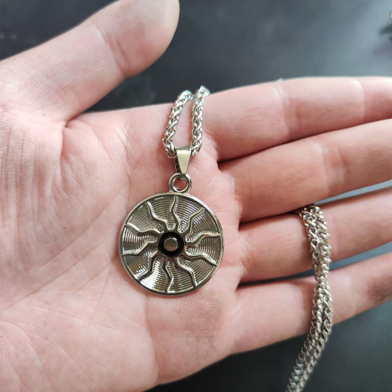 Sun Flame Necklace Personalized Pendant For Men And Women_voghion.com
