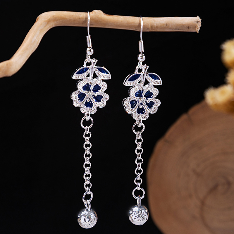 1 Pair Retro Geometric Beaded Plating Chain Alloy Drop Earrings display picture 21