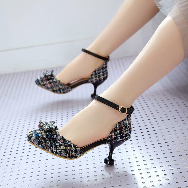 Girls' 9-Year-Old Children's High-Heeled Princess Shoes 2021 New Model Elementary School Performance Children's Sandals with Thin Heels Summer 12