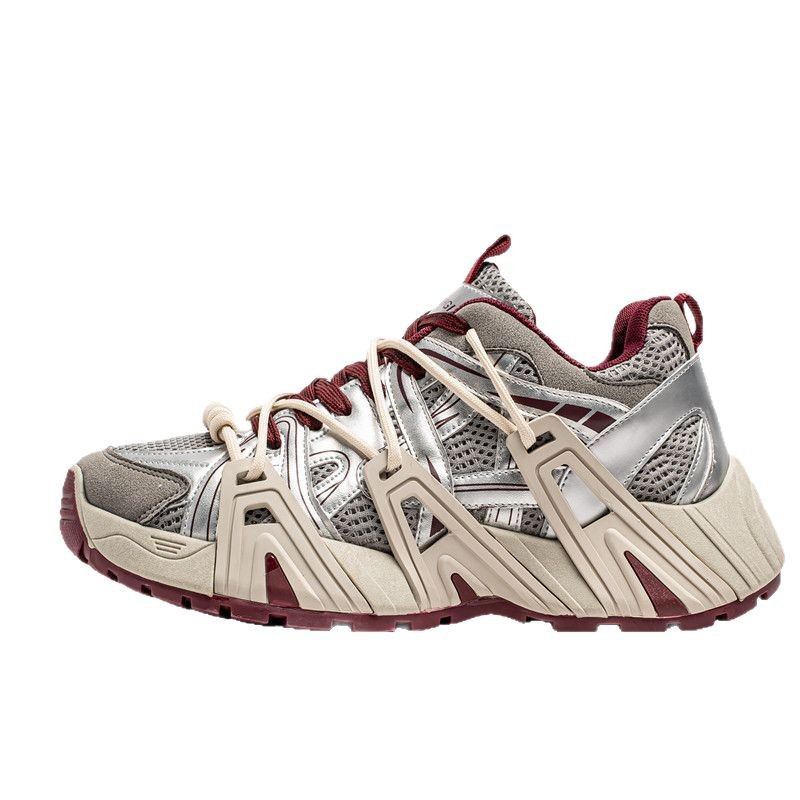 2025 nuevo estilo Four Seasons Sports Malla Casual Zapatos de hombre de suela gruesa Zapatos deportivos de estilo Harajuku para jóvenes al aire libre