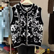 针织马甲女2025秋季新款外搭毛衣背心叠穿网红无袖坎肩马夹上衣女