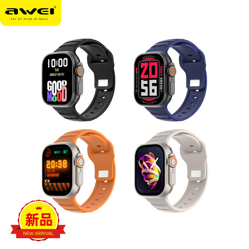 Awei H37 Smart Watch with NFC Function HD Ultra-thin Large Screen Sports Health Monitoring for Men and Women