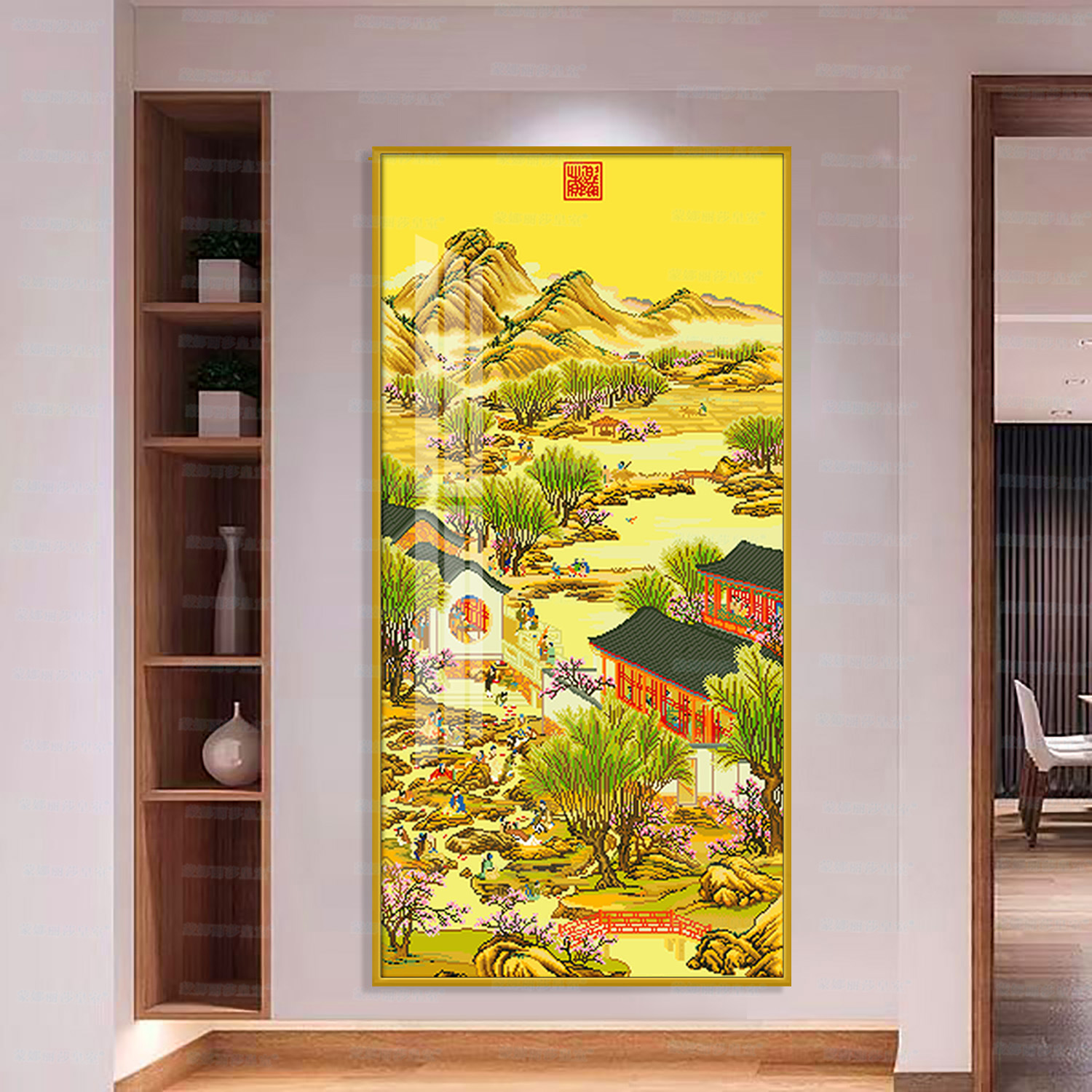 Mona lisa real punto de cruz yongzheng diciembre-abril flujo nuevo chino pintura decorativa bordado hecho a mano image 7