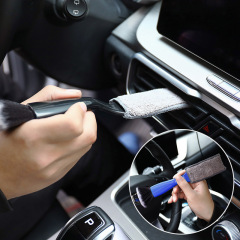 車のエアコンの噴出口の清潔ブラシ洗車内装の隙間洗浄ツールブラシ車内の集塵ブラシは柔らかいです。