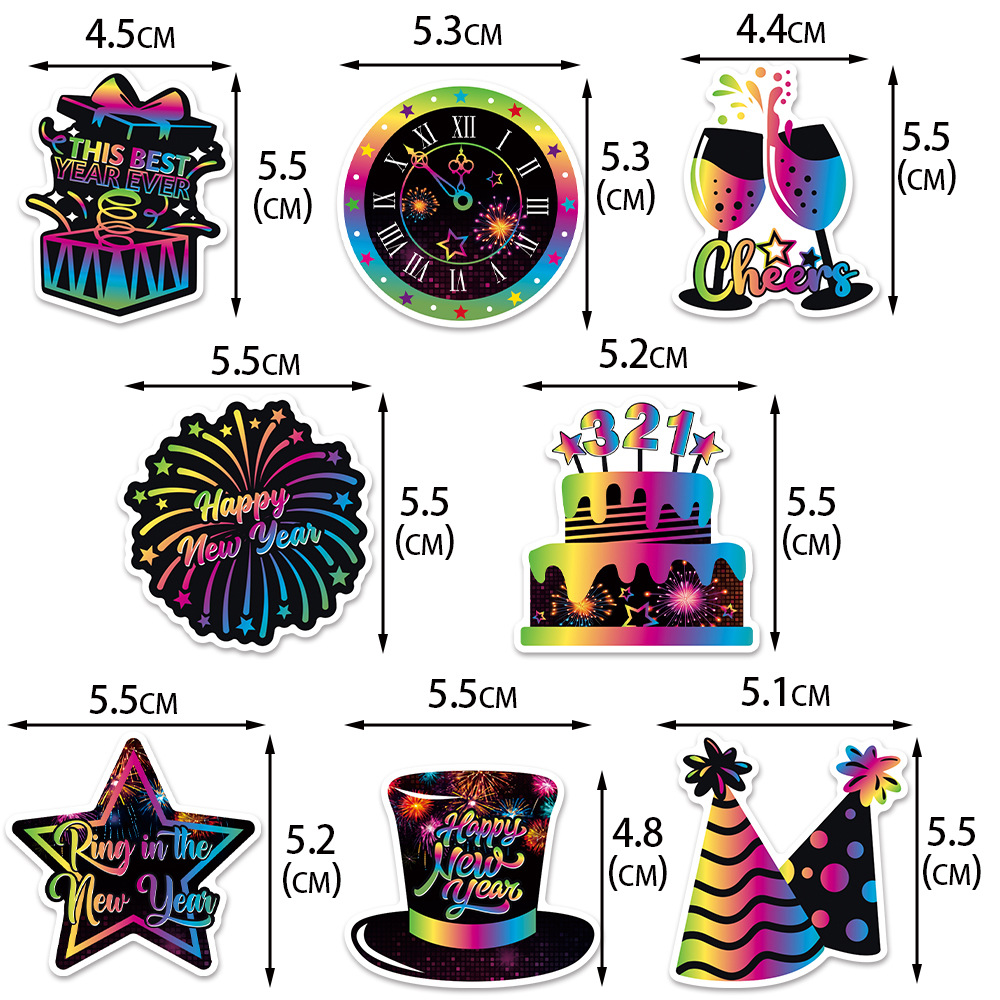 Nuevo complemento de decoración de fiesta de Año Nuevo de Año Nuevo decoración de fiesta fluorescente de Año Nuevo