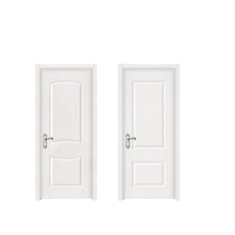 Puerta de madera maciza Puerta interior moderna y sencilla Aislamiento acústico y silenciosa Puerta de conjunto de pintura multicapa Puerta de dormitorio Puerta batiente
