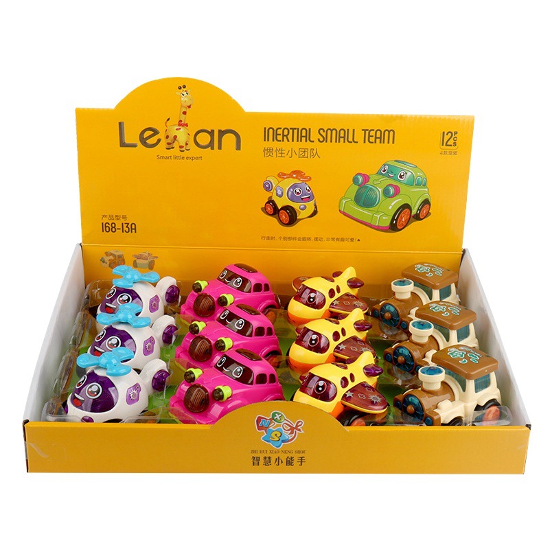 露店混載交通組合せアニメ玩具慣性車飛行機模型展示箱ギフト商超熱売