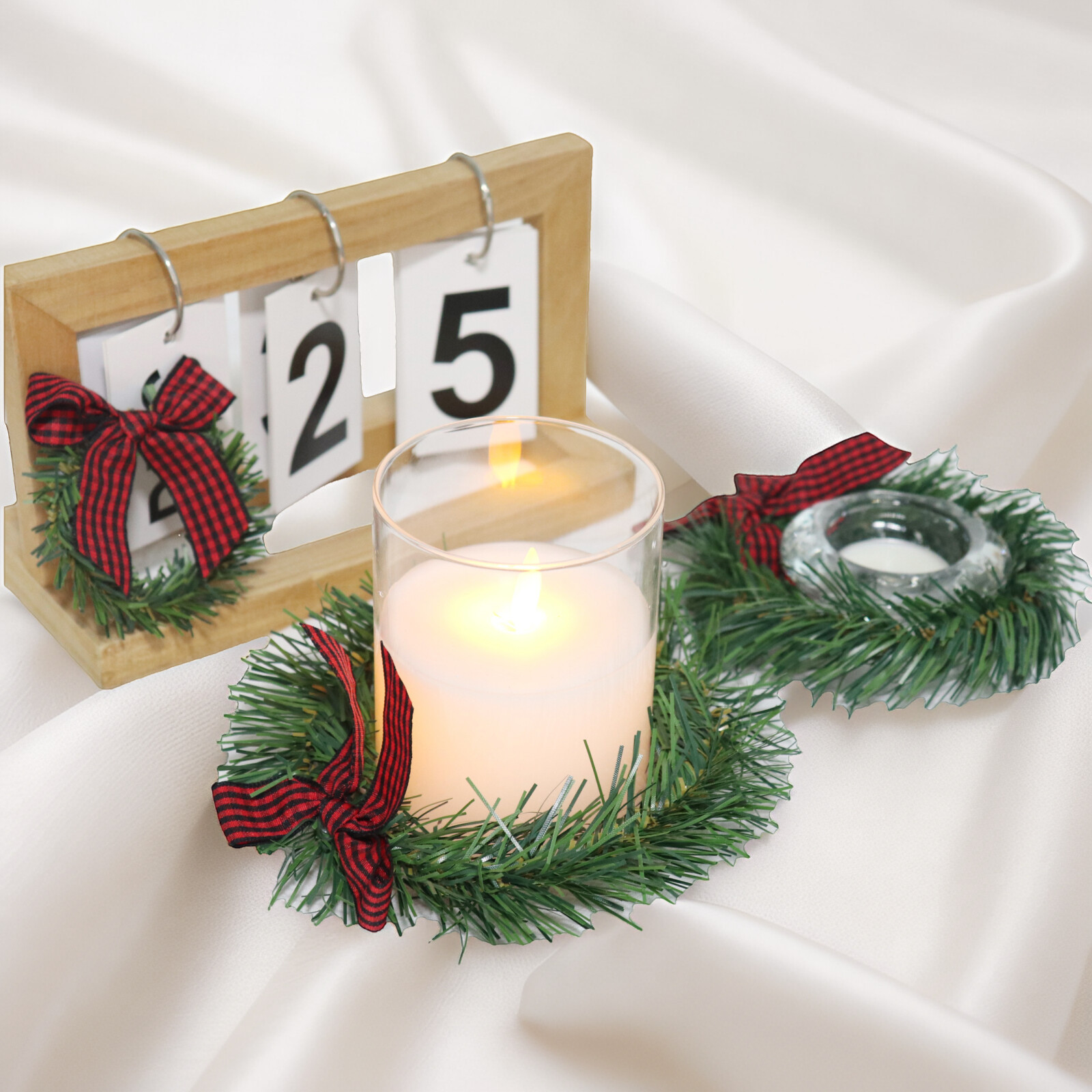 26g Weight Garlands Event & Party Supplies Grass Ring Classification 1 Piece Quantity Party Occasion PVC, Polyester Material Christmas Festival Bow Knot Pattern Modern Style, Classic Style Style Christmas Modern Style Classic Style Bow Knot PVC Polyester Party Garlands Decorations Table Decoration 1