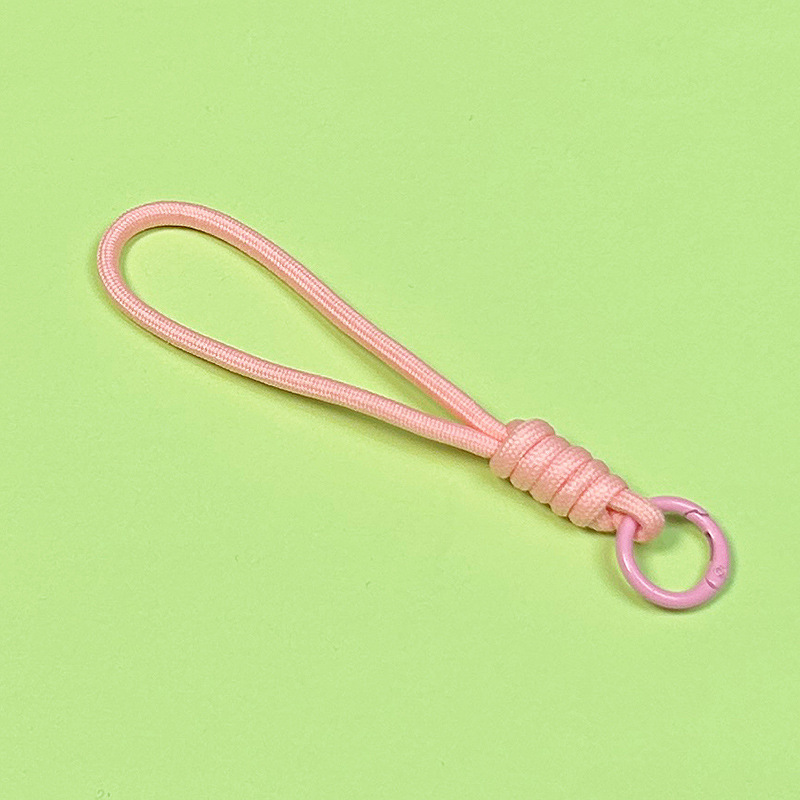 クリエイティブ携帯電話ストラップ diy キーホルダーアクセサリーカラフルなショートロープ人形携帯電話チェーンロープ紛失防止編組ロープ|undefined