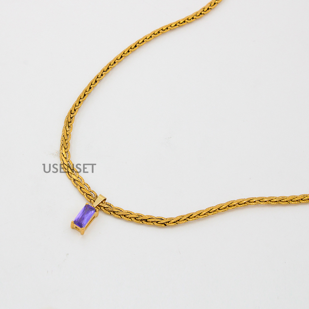 Fashion Geometric Copper Water Drop Pendant Necklace 1 Piece