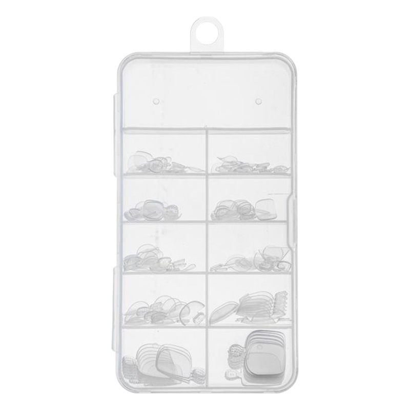 100 piezas de pieza de uñas de pie uña falsa uña del dedo del pie pieza de uñas color natural