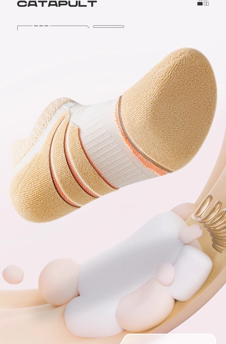 Women's Professional Running Socks Short Style For Spring/Summer Outdoor Marathon Badminton Terry Cloth Bottom Anti Chafing_desvips.com
