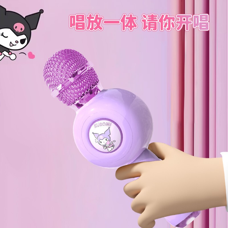 サンリオ ワイヤレスマイクスピーカー一体型 家庭用 携帯電話カラオケマイク 歌マイク 内容付き 男の子 女の子向けギフト|undefined
