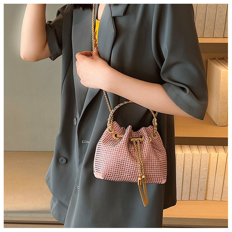 270g Weight Polyester Lining Material Sewing Thread Fashion Element String Closure Type Single Shoulder Strap Strap Type Evening Bag Bags Type Party, Shopping Occasion Pu Leather Material Solid Color Pattern All Seasons Season Women's Gender Streetwear Style Bucket Shape Medium Size Women's Medium Pu Leather Solid Color Streetwear Sewing Thread Bucket String Evening Bag 24